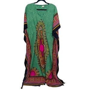 Ace Fashion House Dress One Size Caftan Kaftan Muu Muu Long Maxi Drawstring Boho